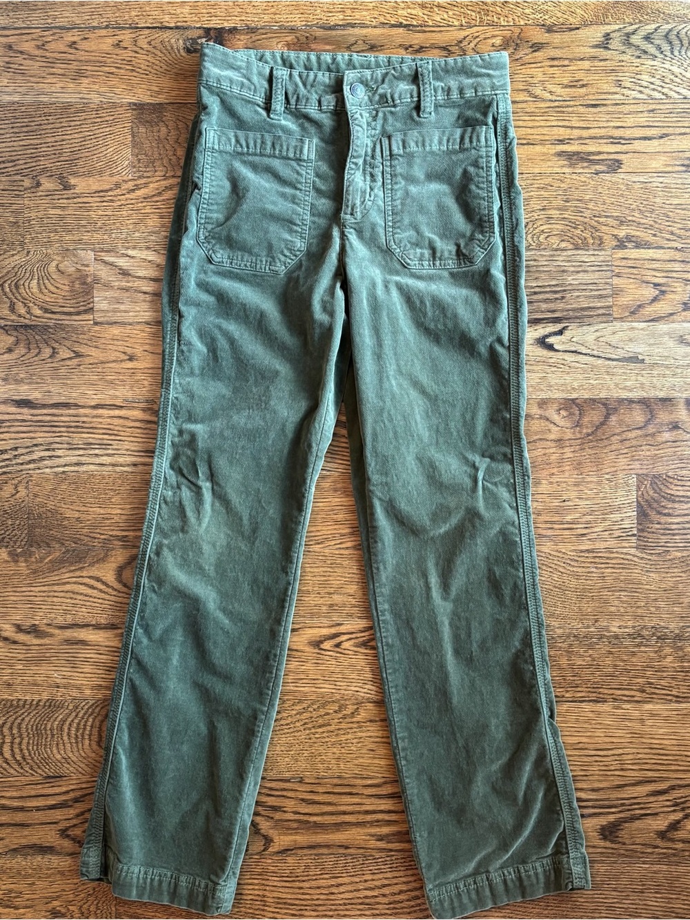 Free People Olive Utility Straight-Leg Chinos | Women’s Size 4